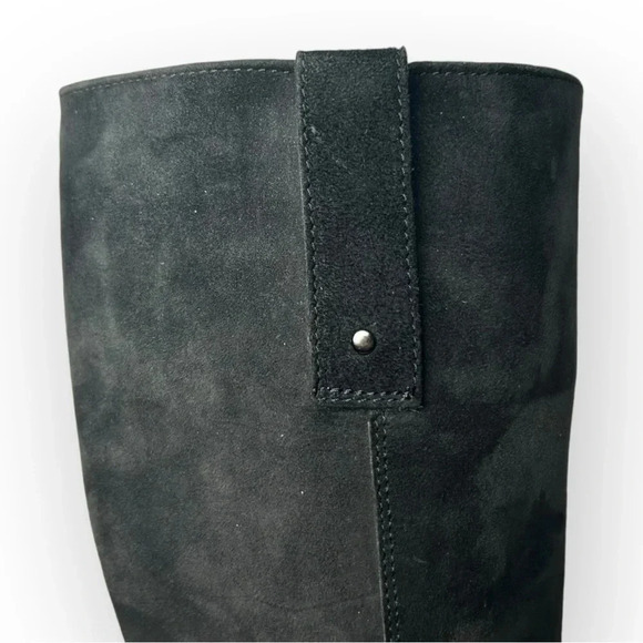 Clarks Plaza Steer Tall Boots in Black Suede Sz 6 - Picture 7 of 9